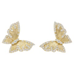 Boucles d'oreilles papillon en diamant