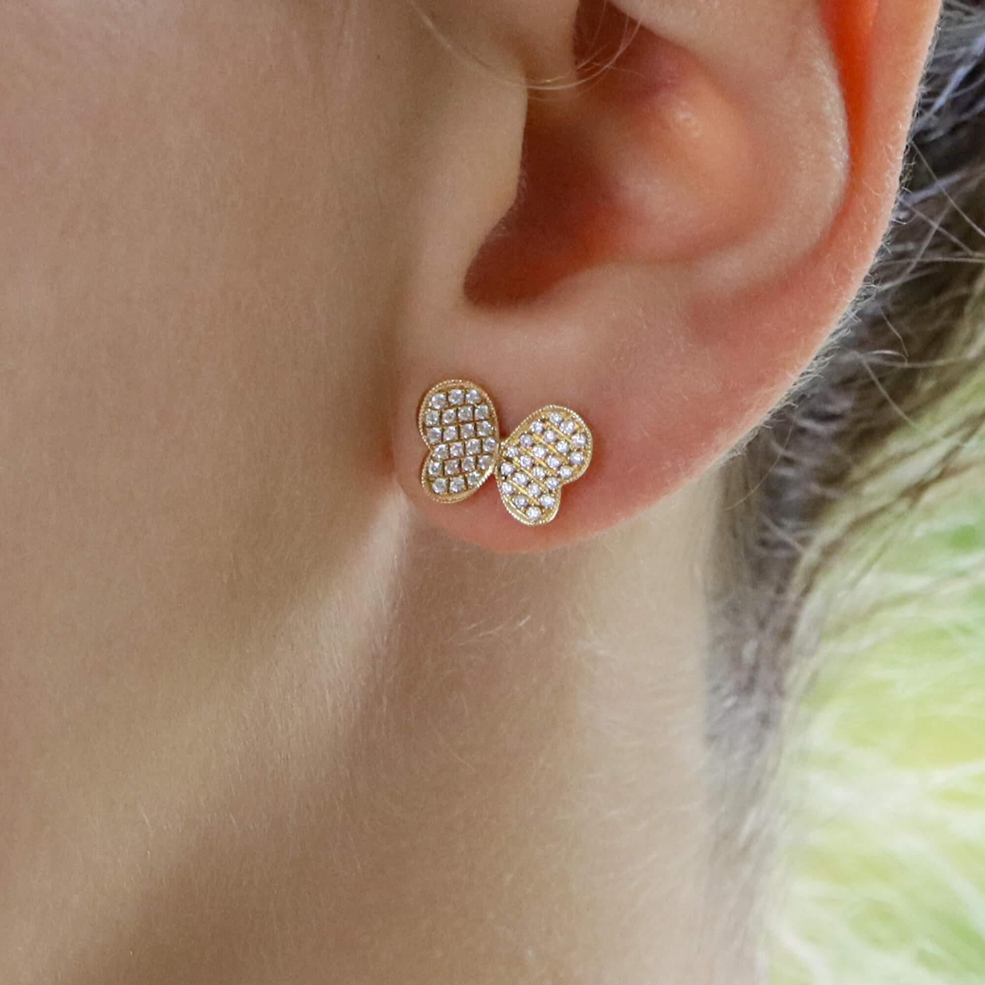 butterfly earrings set