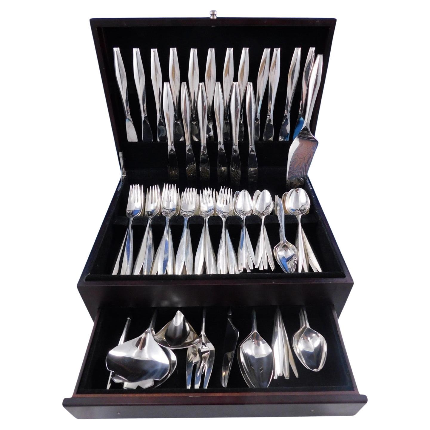 Diamond by Reed and Barton Sterling Silber Besteck für 18 Personen 101 Teile