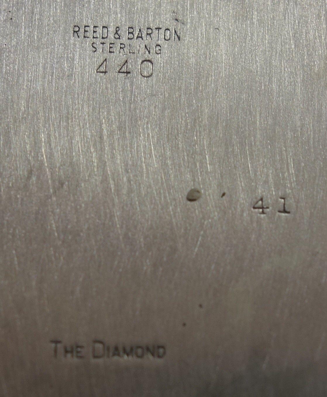 Diamond by Reed & Barton Sterling Silver Tea Set Four-Piece #440 SKU #1854 4