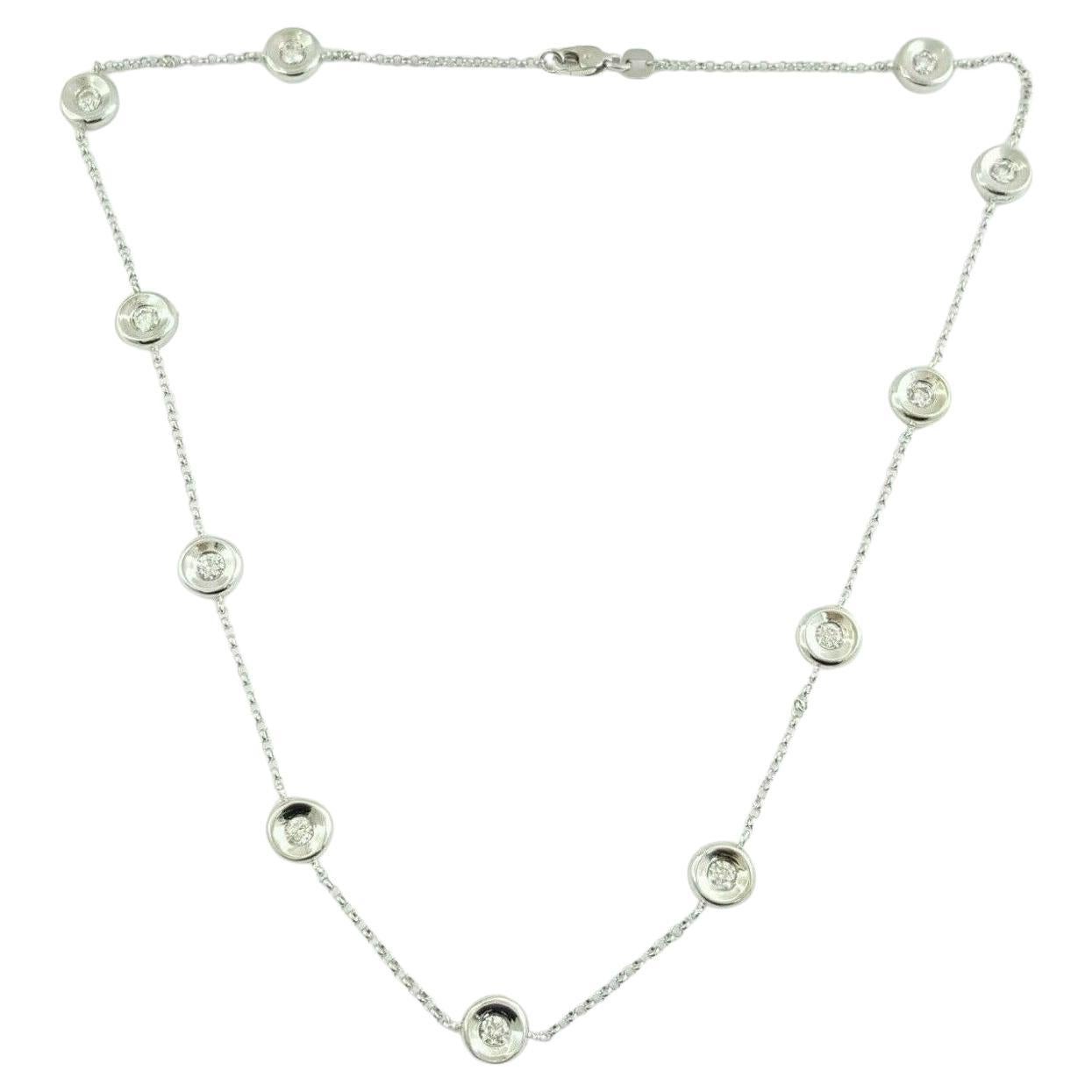 Diamond By The Yard 1.40 Carat Necklace In New Condition For Sale In Rome, IT