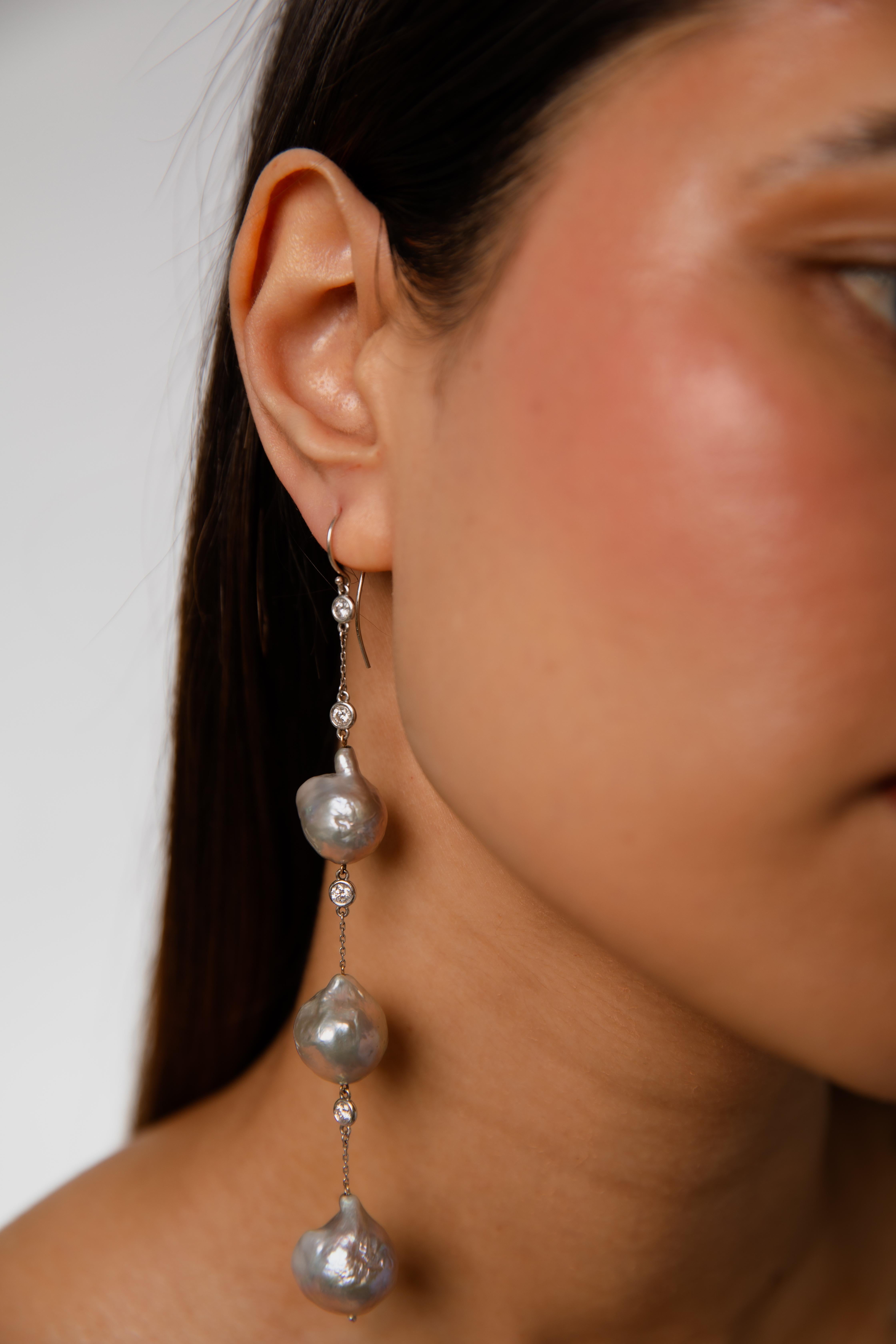 da uomo o donna Orecchino con diamante da un metro - Reimagined in vendita