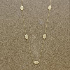 Diamond by the Yard Gold Medallion Necklace
