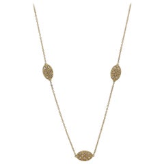 Diamond by the Yard Gold Medallion Necklace