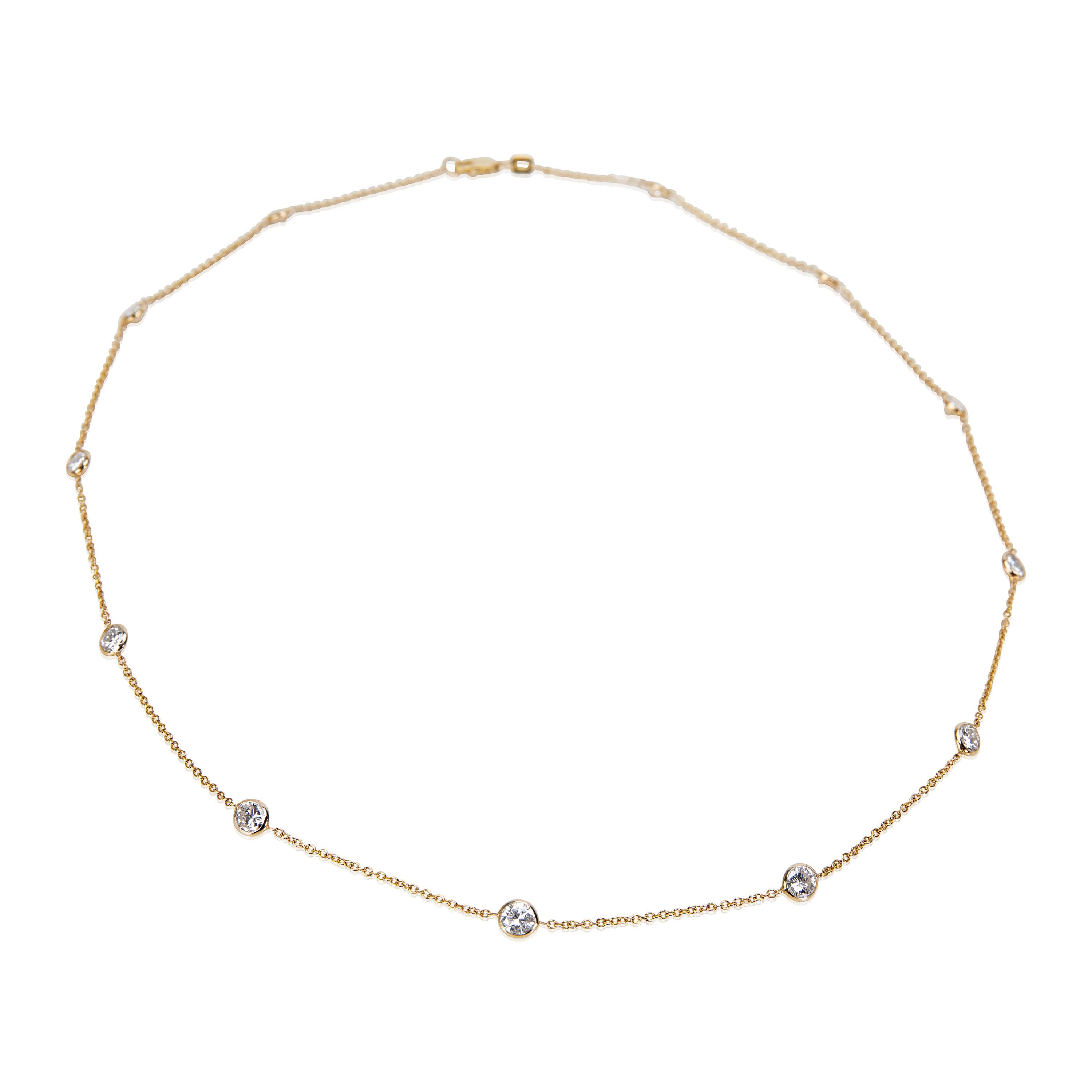 Women's Diamond by the Yard Necklace in 14 Karat Gold