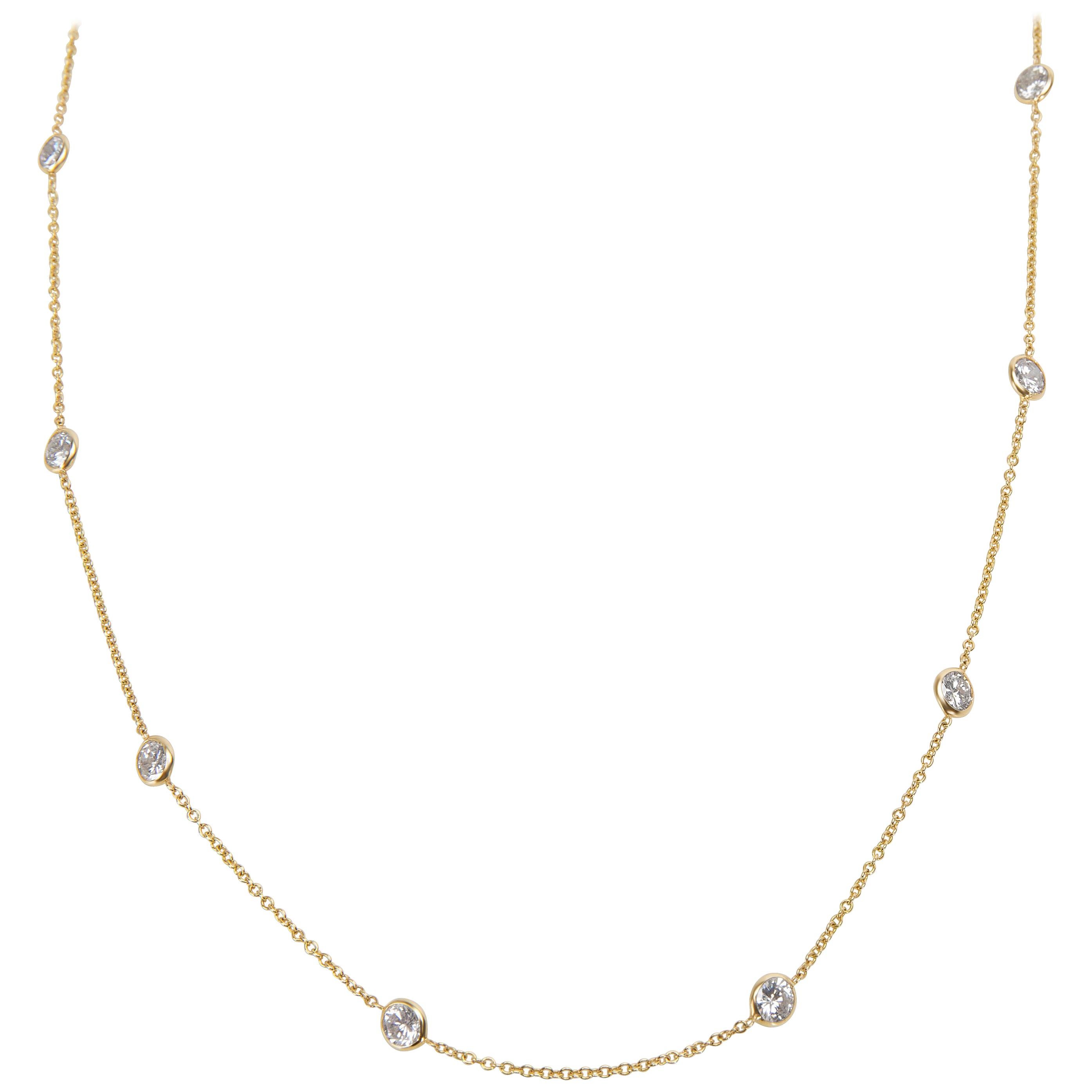 Diamond by the Yard Necklace in 14 Karat Gold