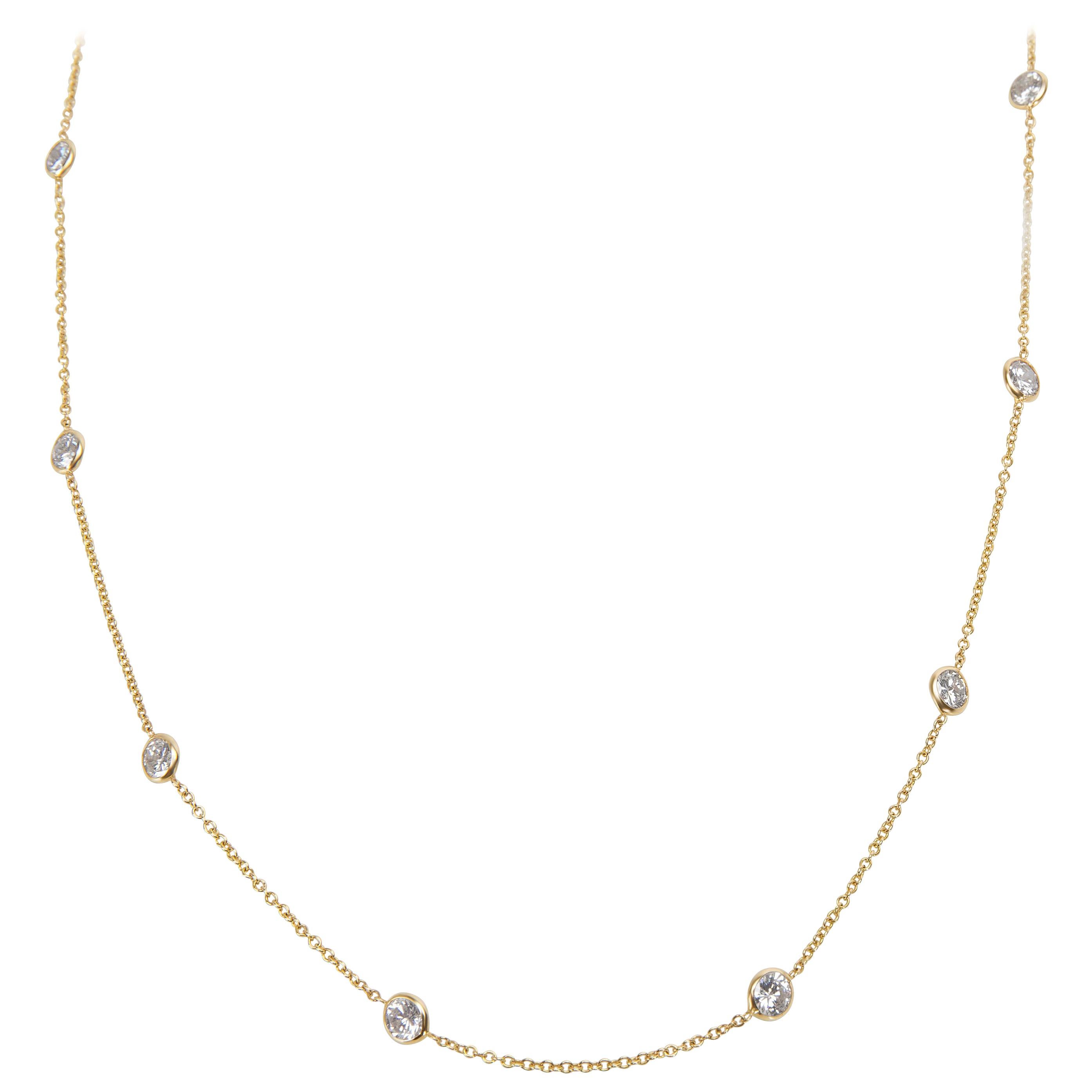 Diamond by the Yard Necklace in 14 Karat Gold