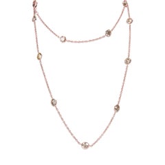 Diamond by the Yard Necklace in 14 Karat Gold