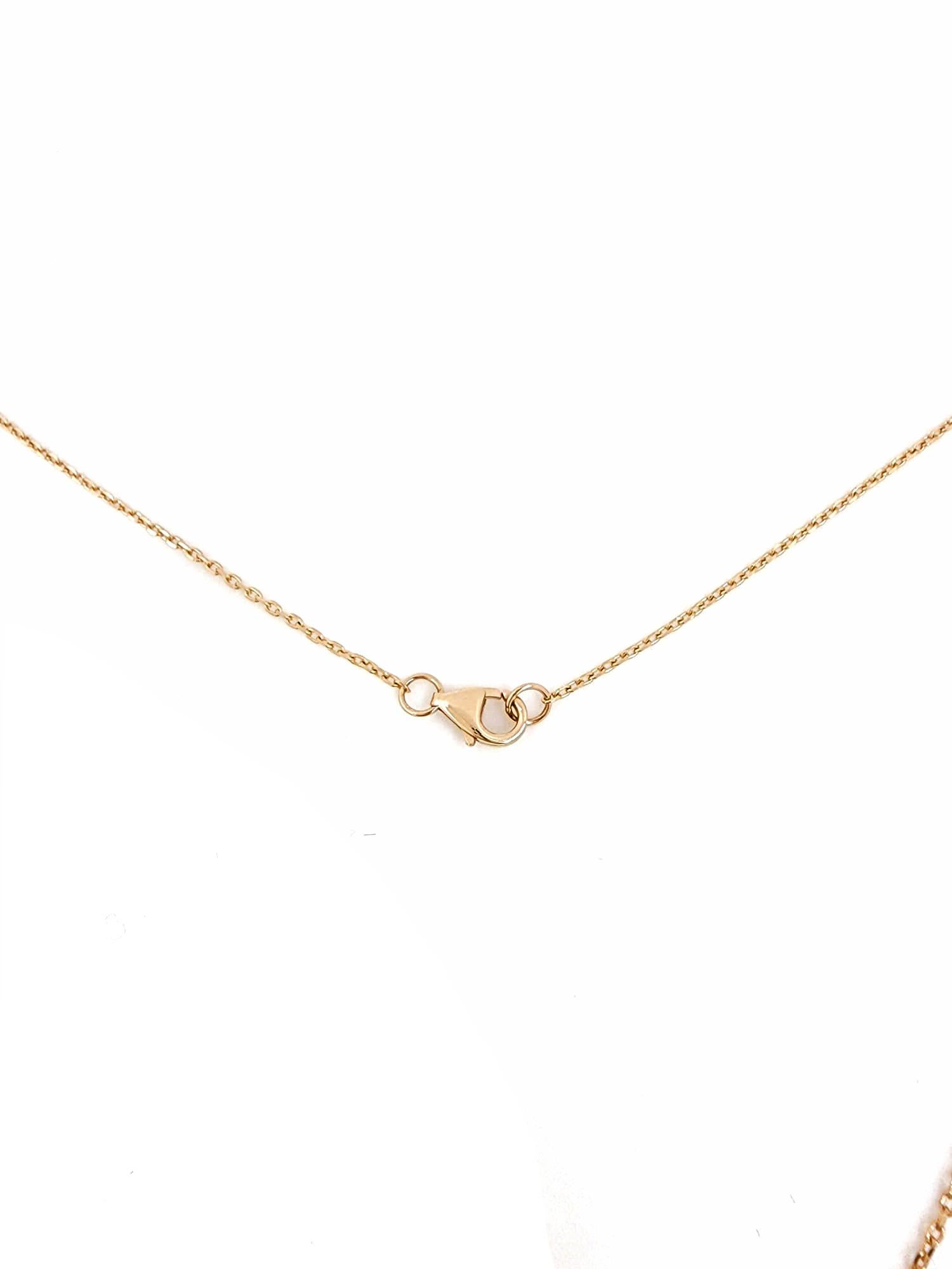 Contemporary Diamond by the Yard Necklace in 14 Karat Rose Gold For Sale