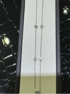 Diamond By The Yard Necklace In 14k White Gold