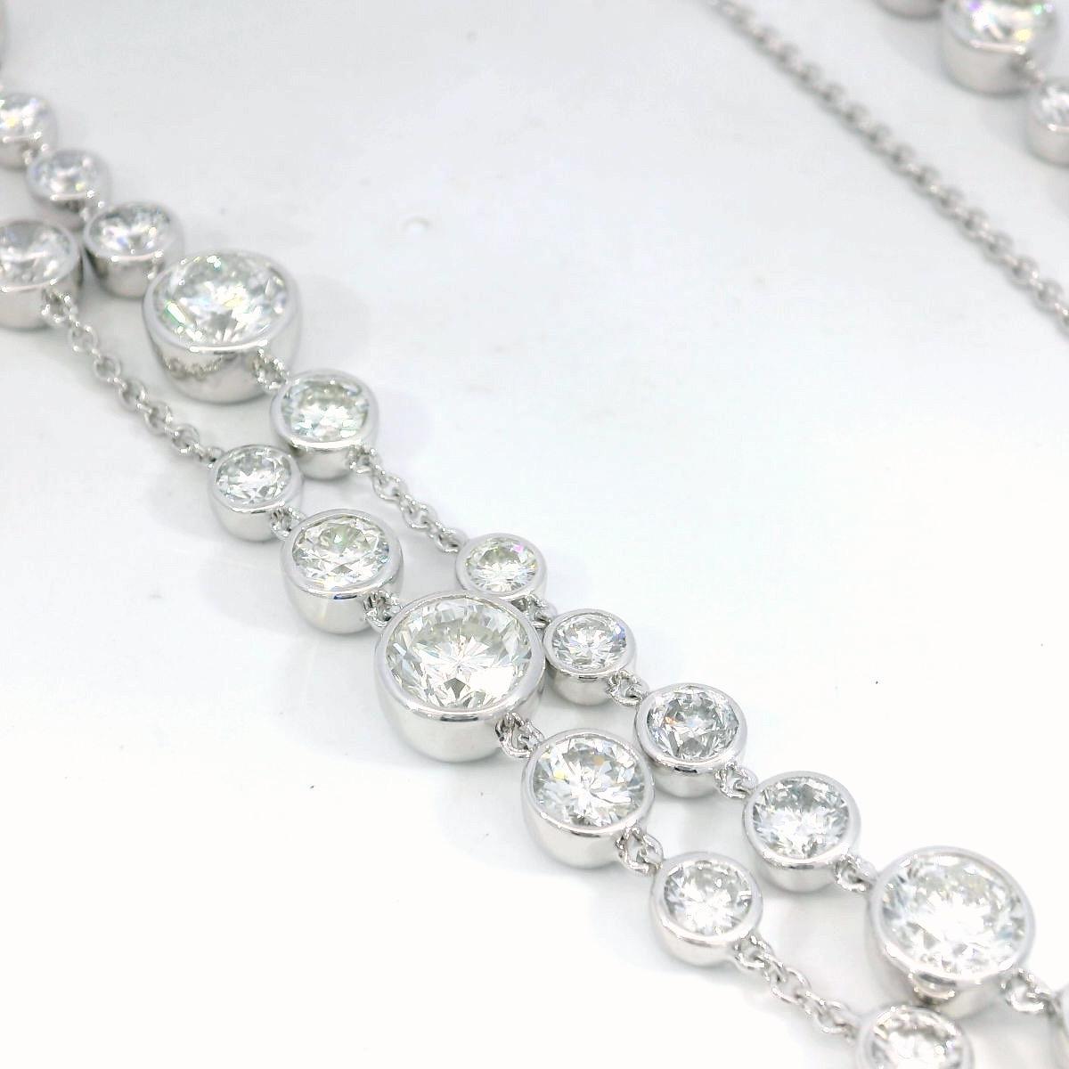 Collar de Diamantes Moderno de Oro Blanco de 18K ~27.69ctw Diamantes 32