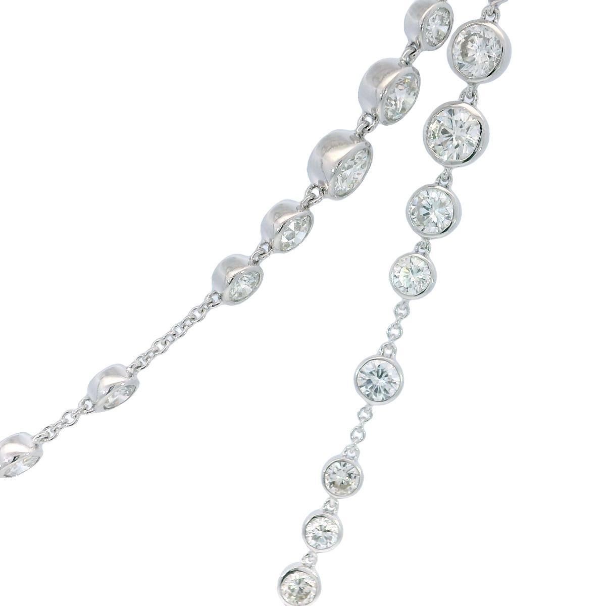 Collar de Diamantes Moderno de Oro Blanco de 18K ~27.69ctw Diamantes 32