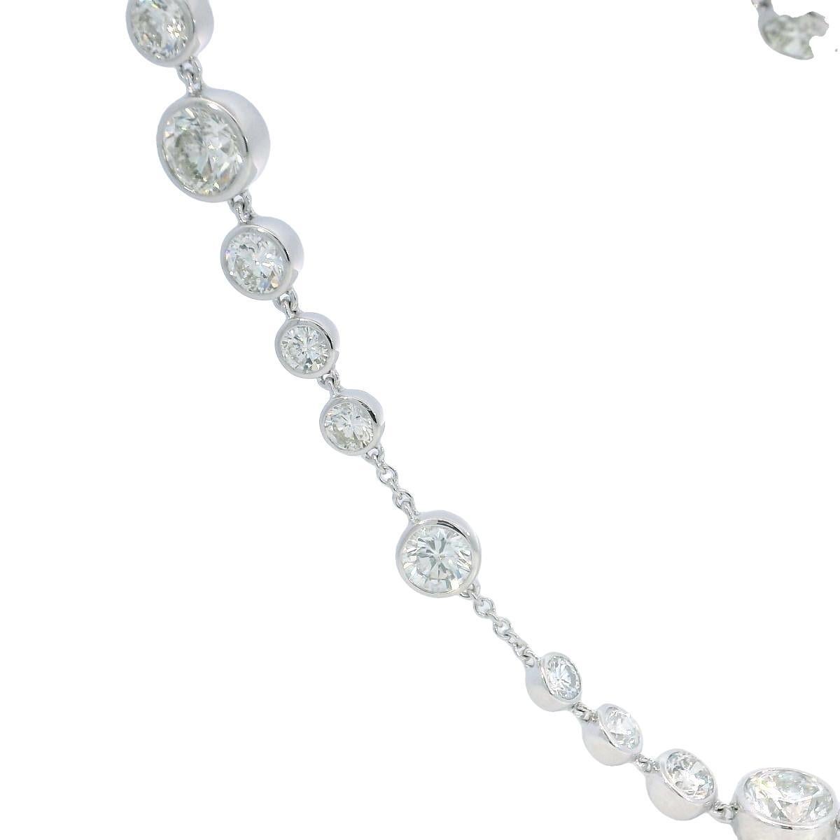 Collar de Diamantes Moderno de Oro Blanco de 18K ~27.69ctw Diamantes 32