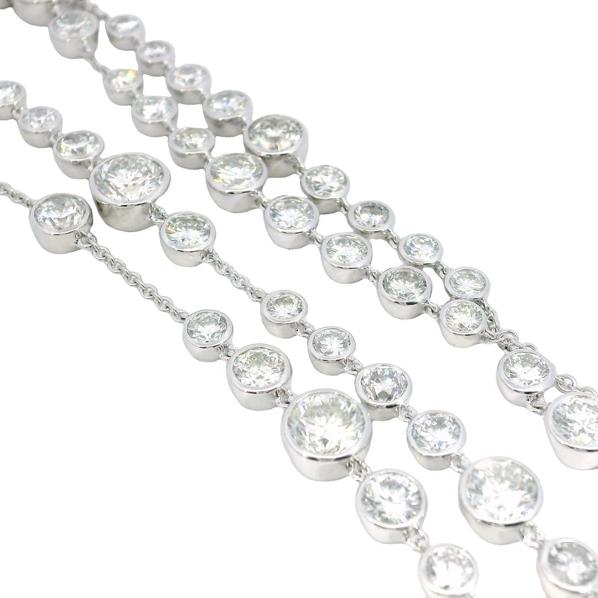 Collar de Diamantes Moderno de Oro Blanco de 18K ~27.69ctw Diamantes 32