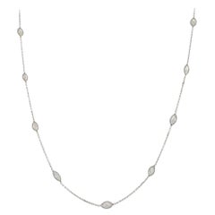 Diamond by the Yard Platinum Chain Necklace Art Deco Revival