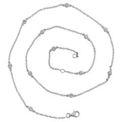 Diamantes por yarda - Collar «Station», 1,02 quilates de peso total, 14KW, Abe Mor