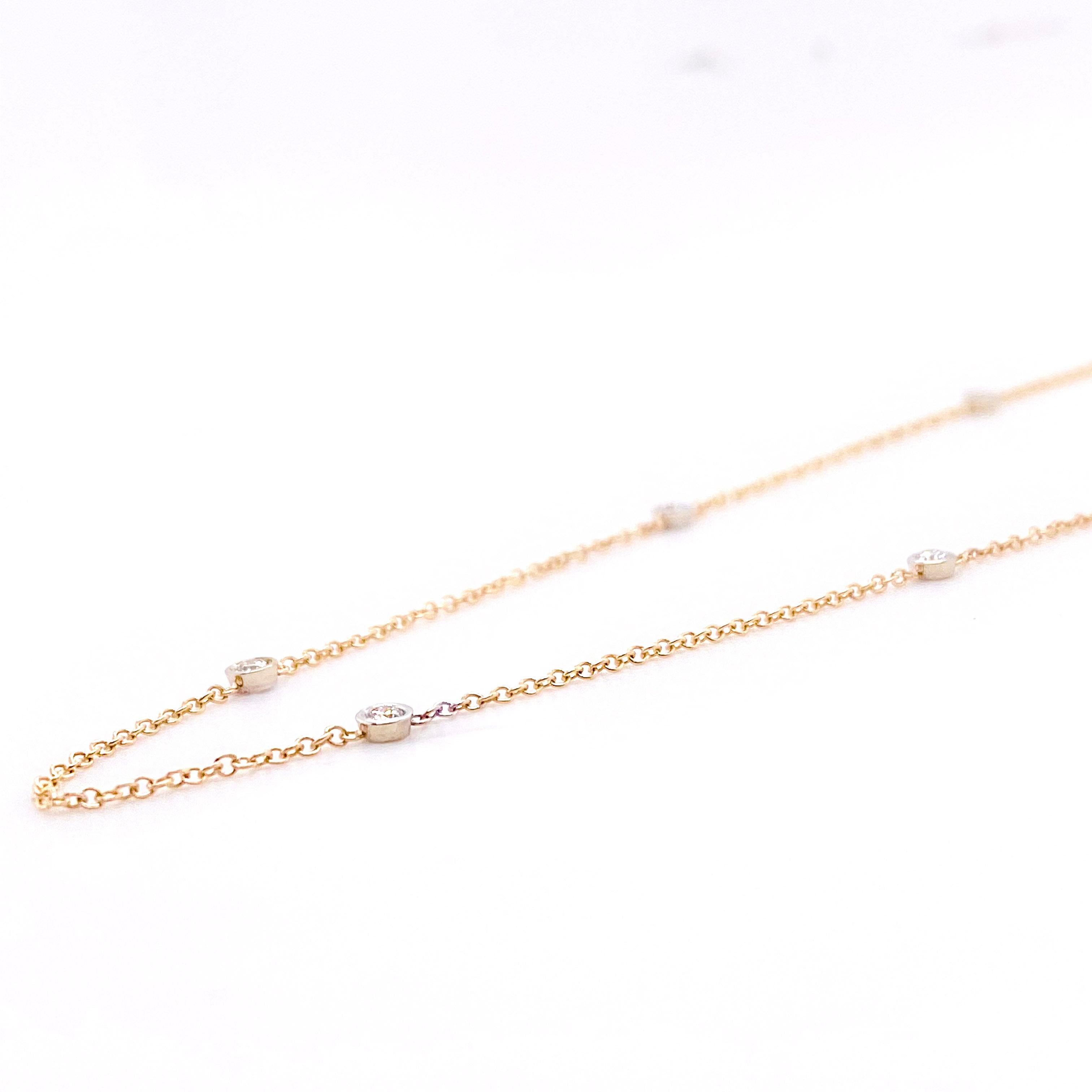 white gold satellite necklace