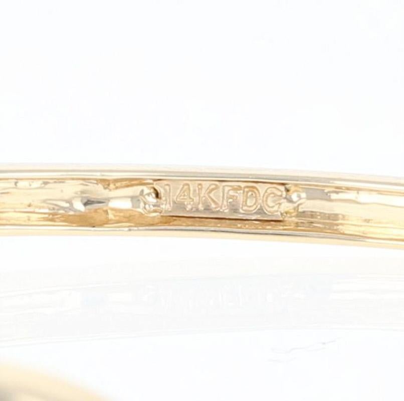 Women's Diamond Bypass Bangle Bracelet, 14 Karat Gold Round Brilliant 1.00 Carat