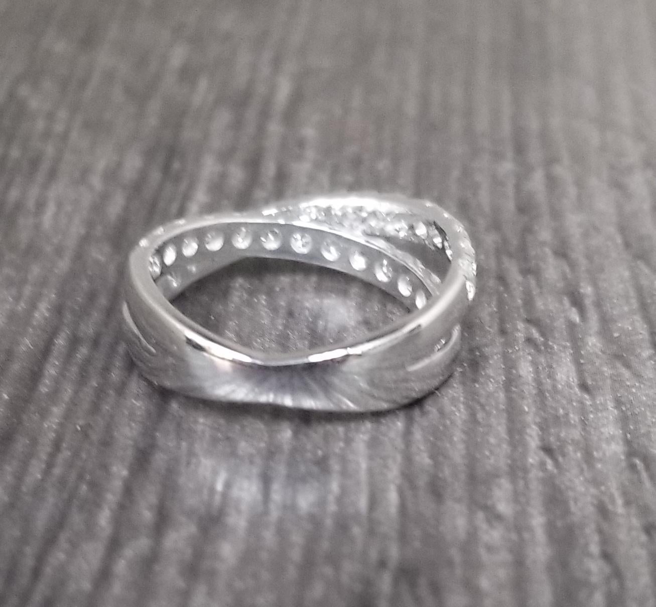 Diamond Bypass Ring For Sale 5