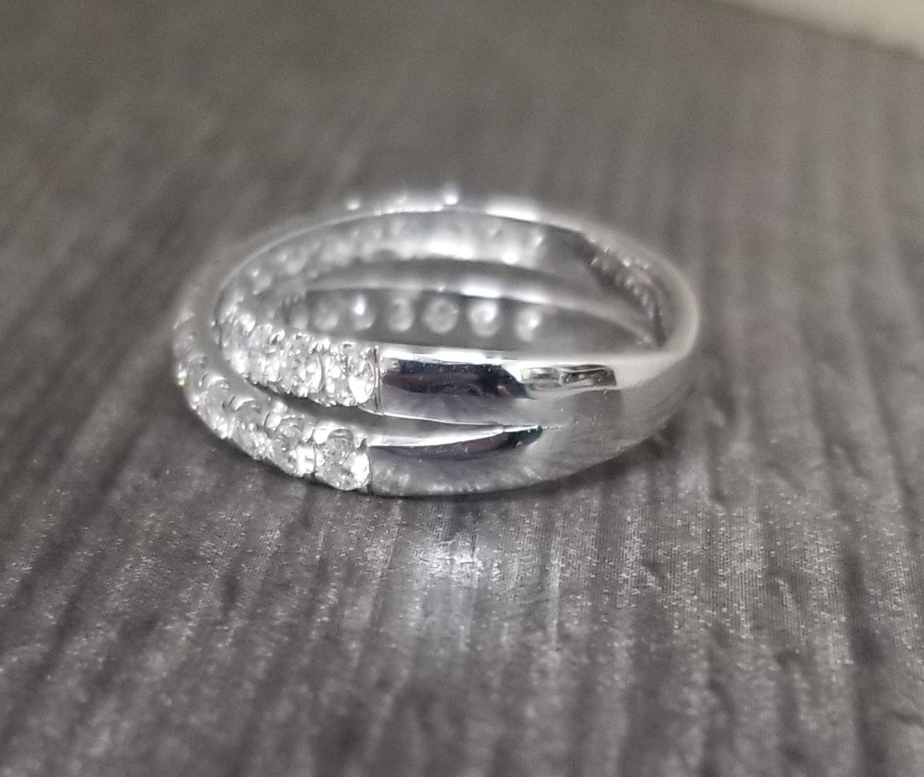 Diamond Bypass Ring For Sale 6