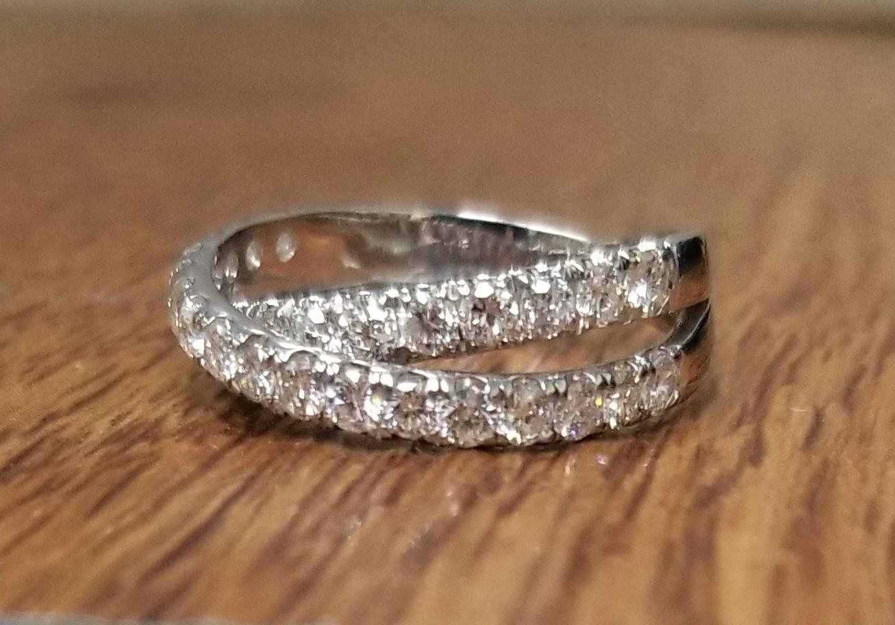 Diamond Bypass Ring For Sale 7