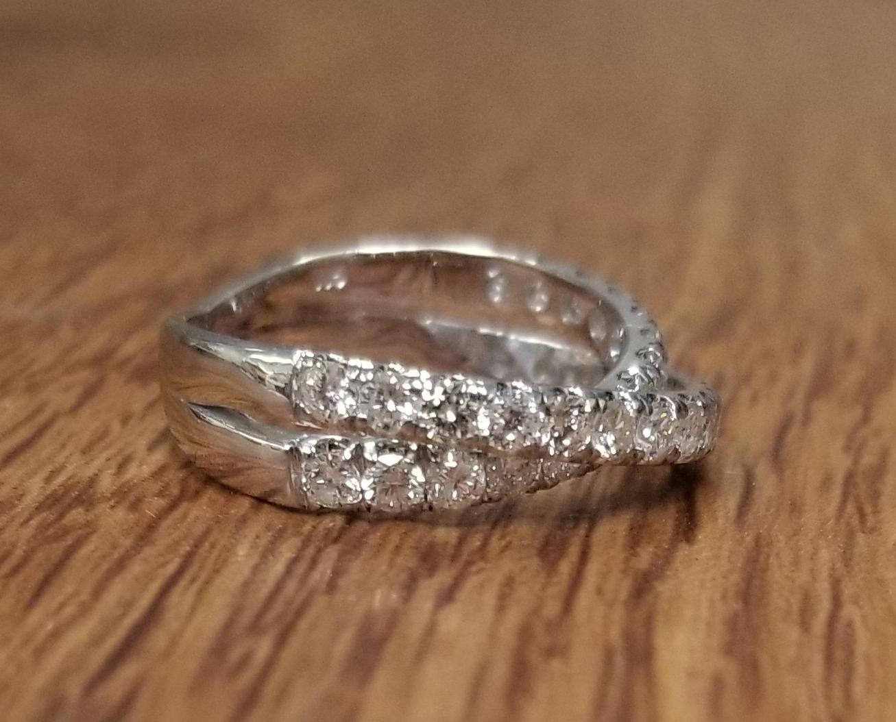 Diamond Bypass Ring For Sale 8