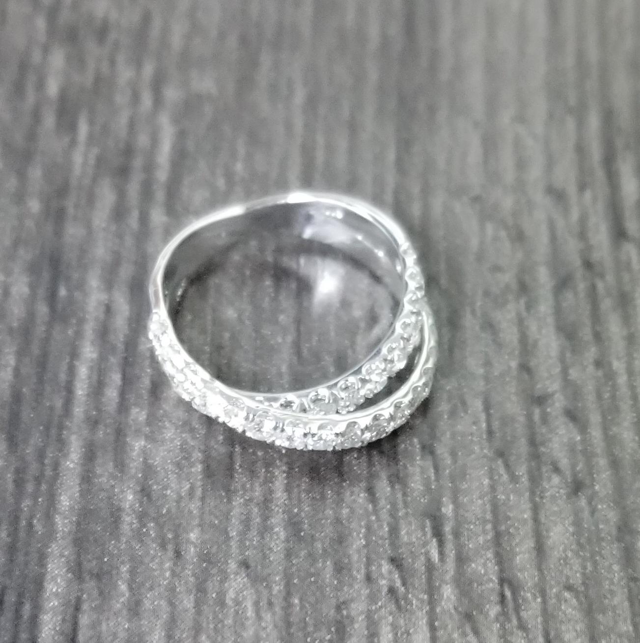 Diamond Bypass Ring In New Condition For Sale In Los Angeles, CA