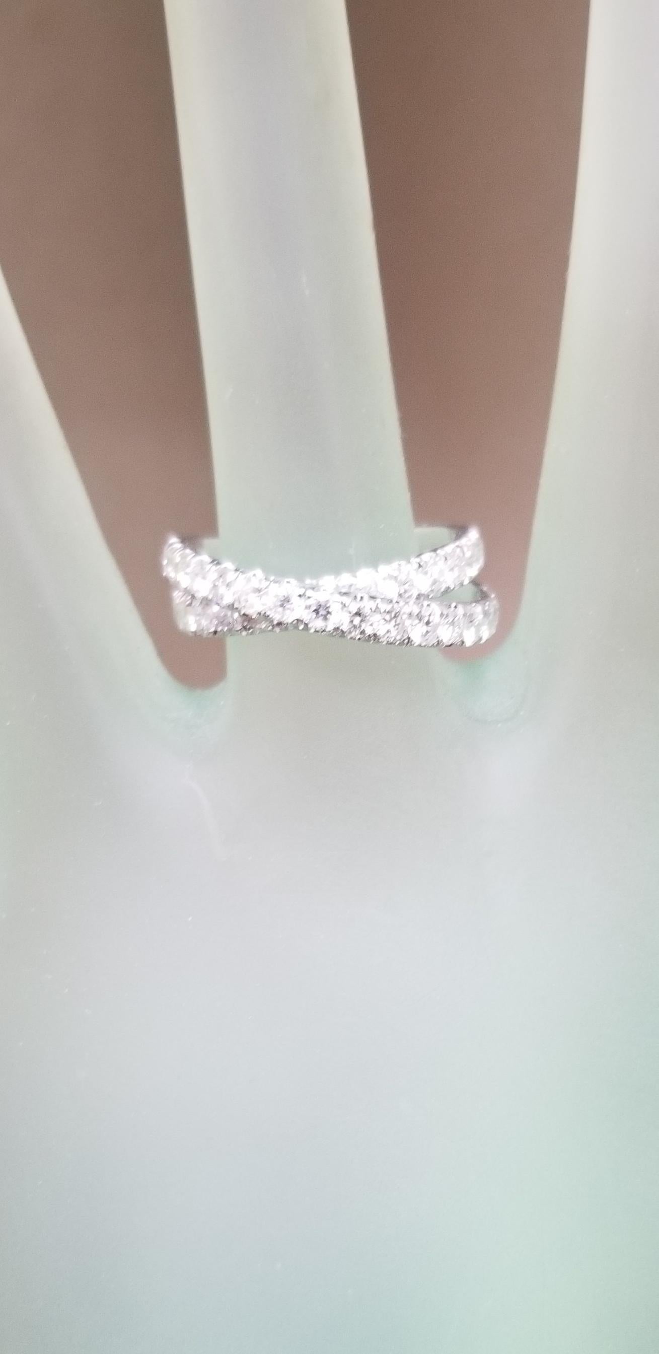 Women's Diamond Bypass Ring For Sale
