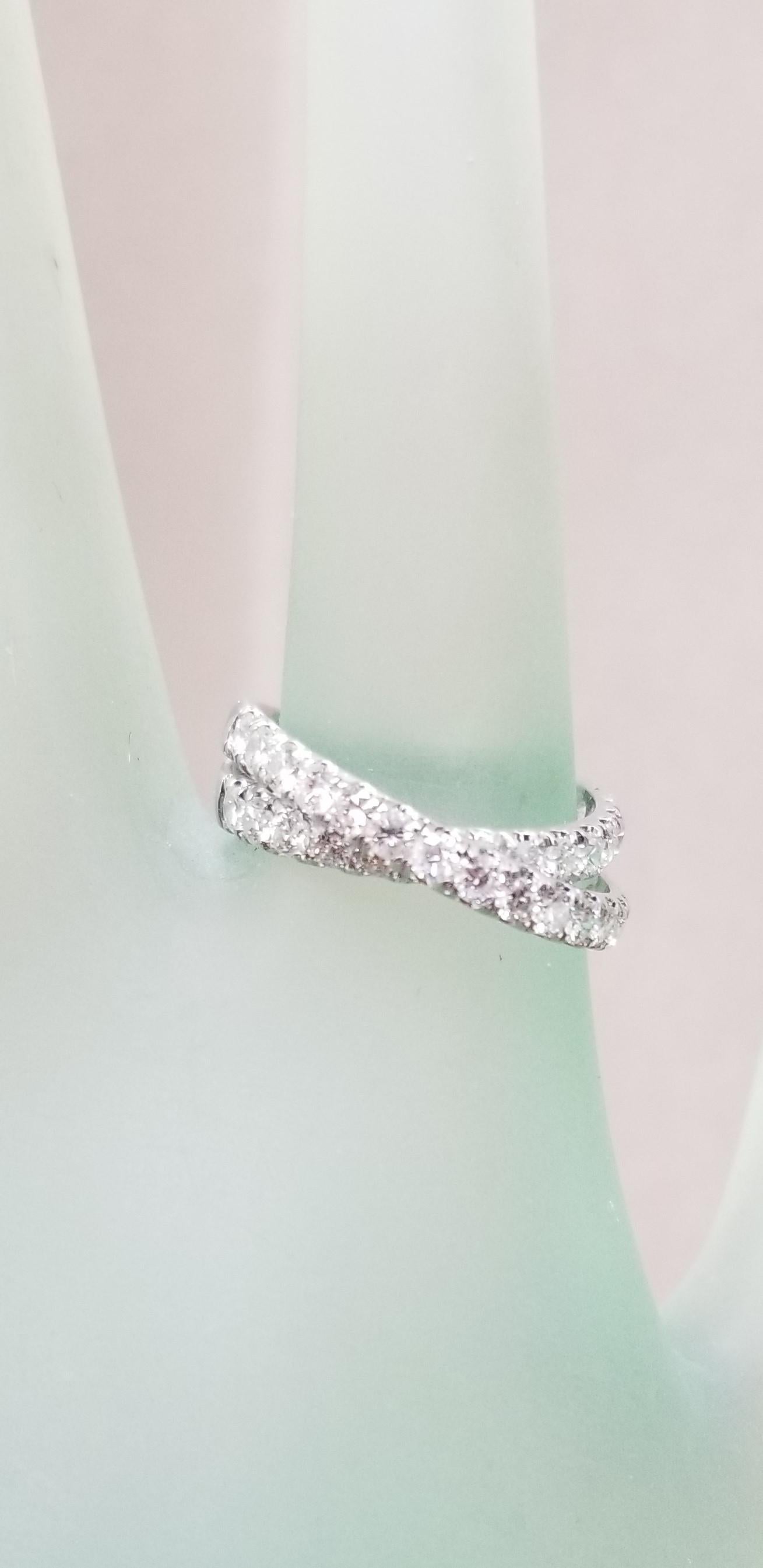 Diamond Bypass Ring For Sale 1