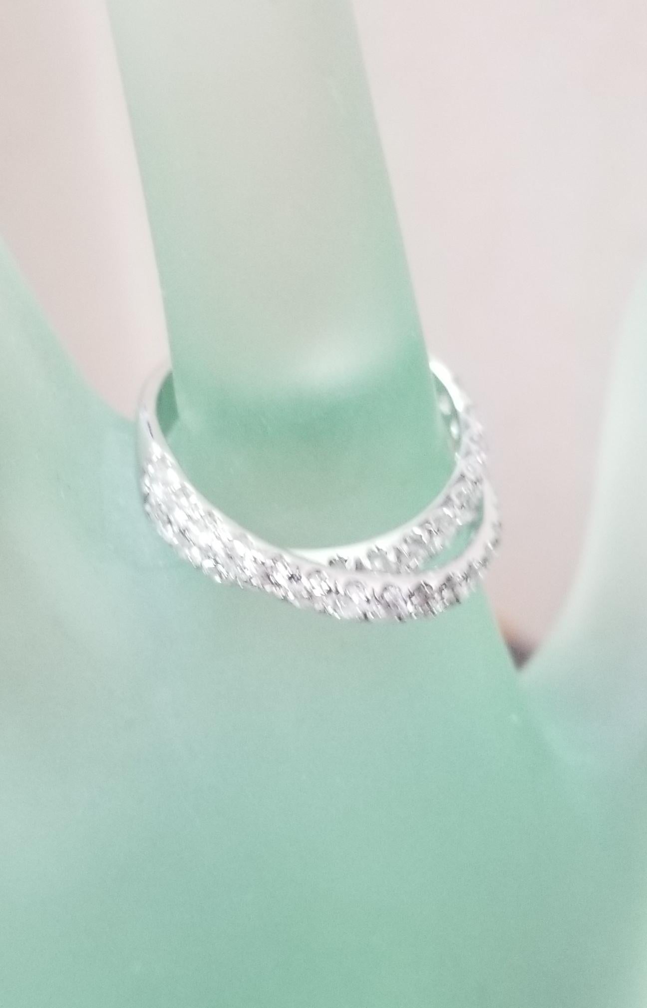 Diamond Bypass Ring For Sale 2