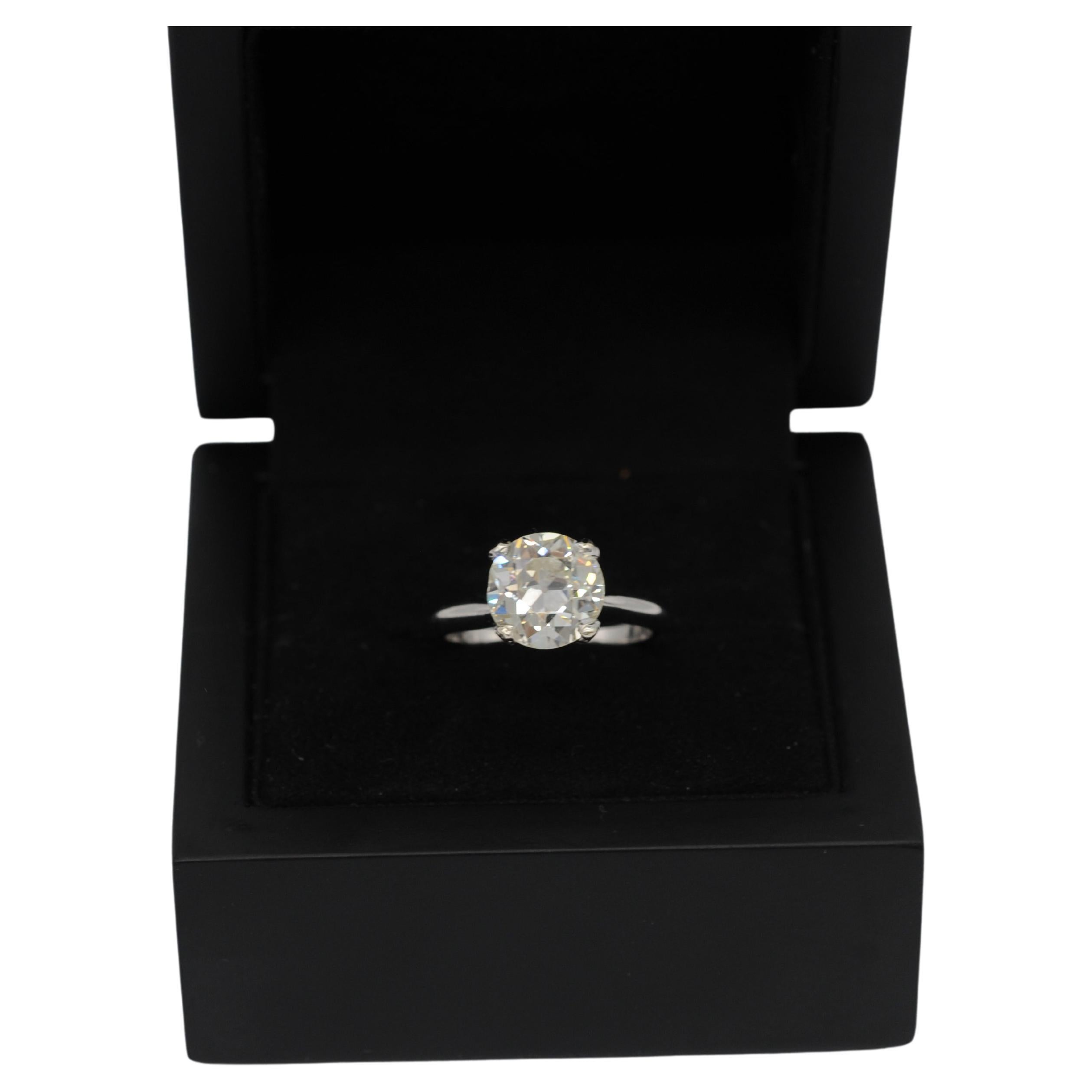 Diamond ca. 2.4ct solitaire ring For Sale 1