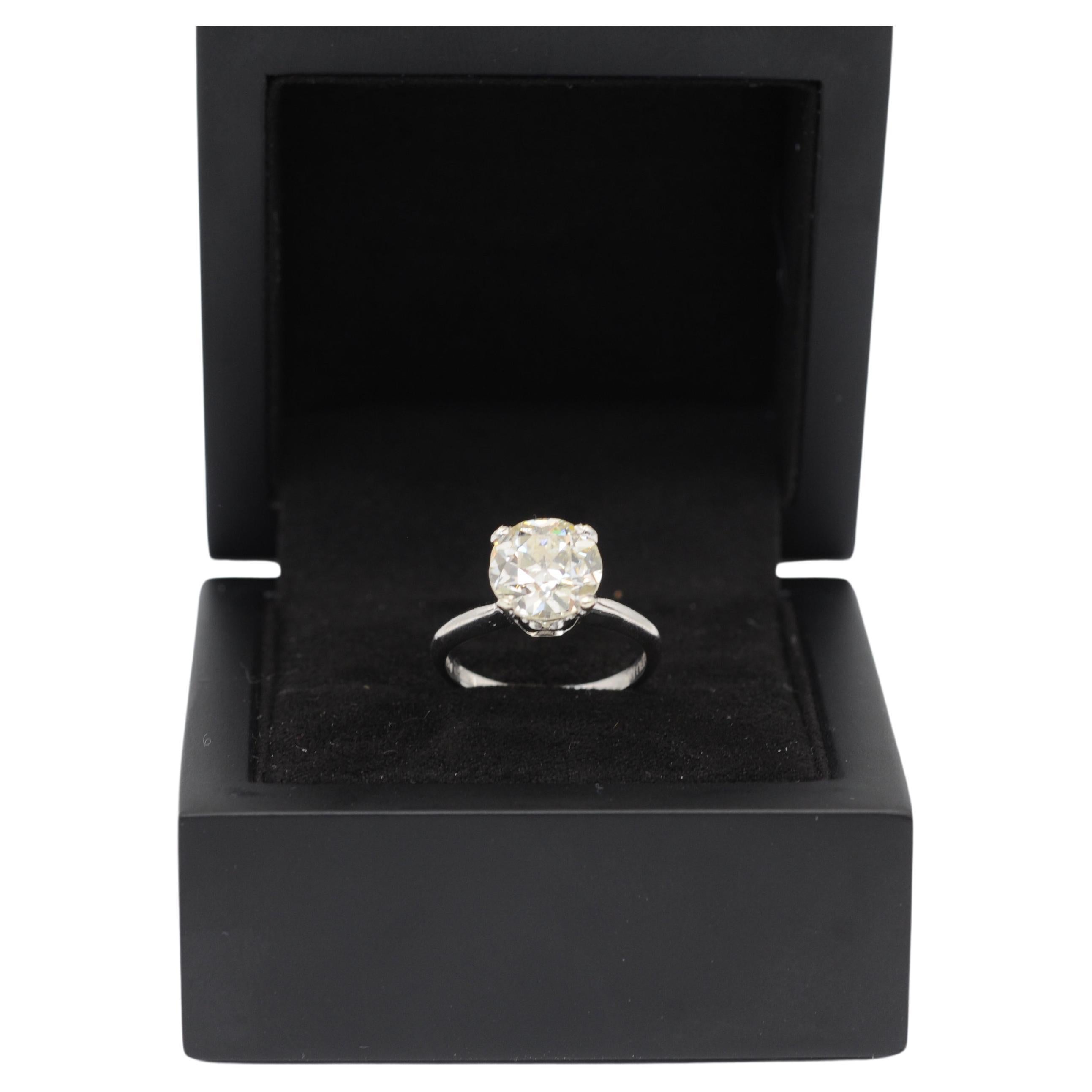 Diamond ca. 2.4ct solitaire ring For Sale 2