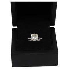 Bague solitaire en diamant d'environ 2,4 ct