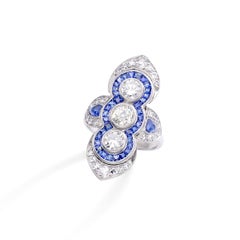 Diamond Calibrated Sapphire Ring