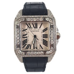 Diamond Cartier Santos 100 Watch