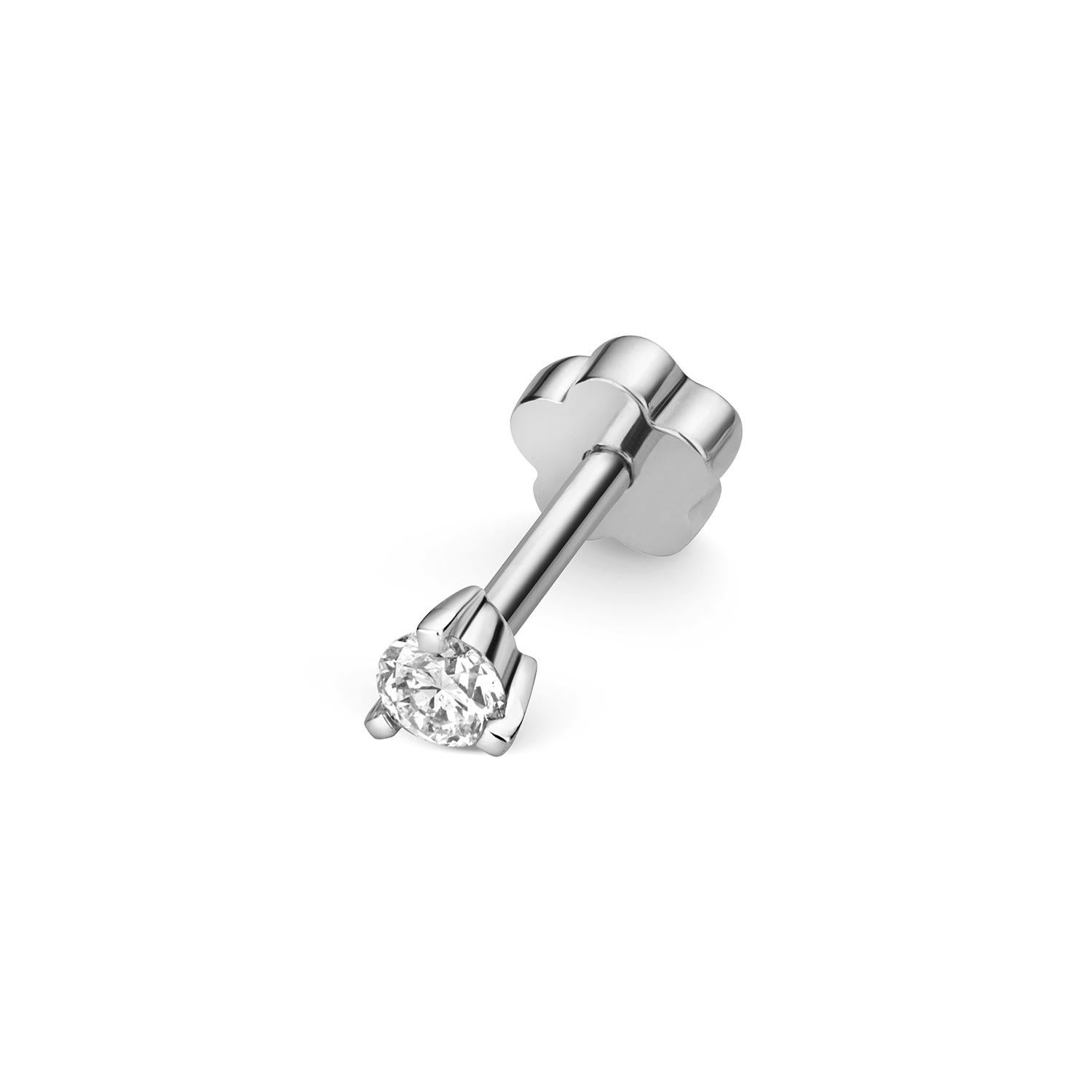 Women's DIAMOND CARTILAGE 3 CLAW STUD IN 18CT WHITE Gold For Sale