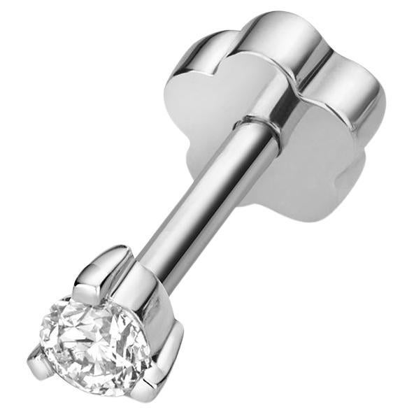 DIAMOND CARTILAGE 3 CLAW STUD IN 18CT WHITE Gold