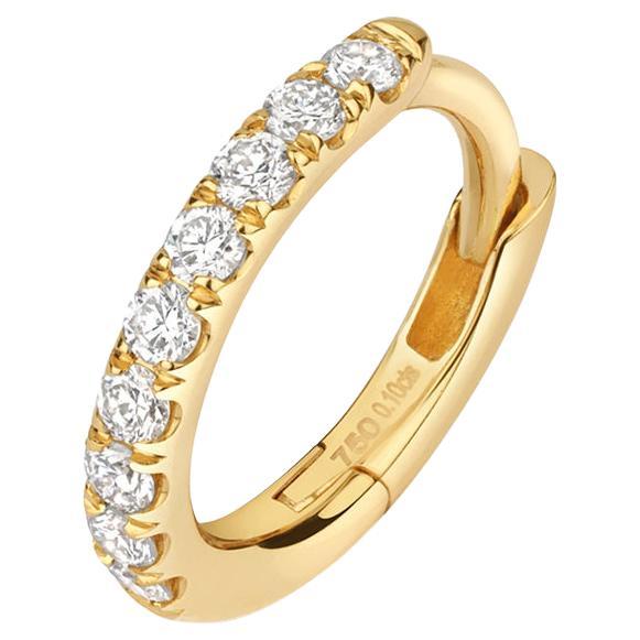 DIAMOND CARTILAGE HOOP IN 18CT GOLD 8mm For Sale