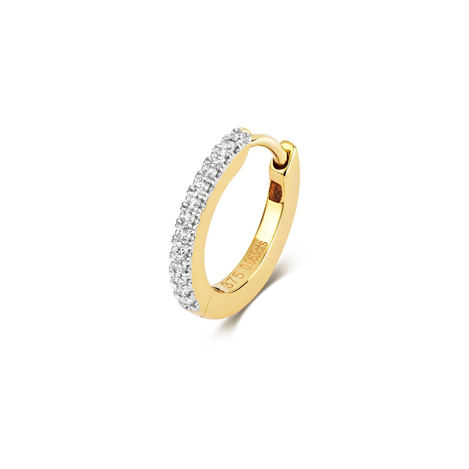 Women's DIAMOND CARTILAGE HOOP IN 9CT Gold For Sale