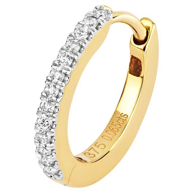 DIAMOND CARTILAGE HOOP IN 9CT Gold For Sale