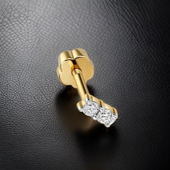 DIAMOND CARTILAGE Toi Et Moi STUD IN 9CT GOLD Earring