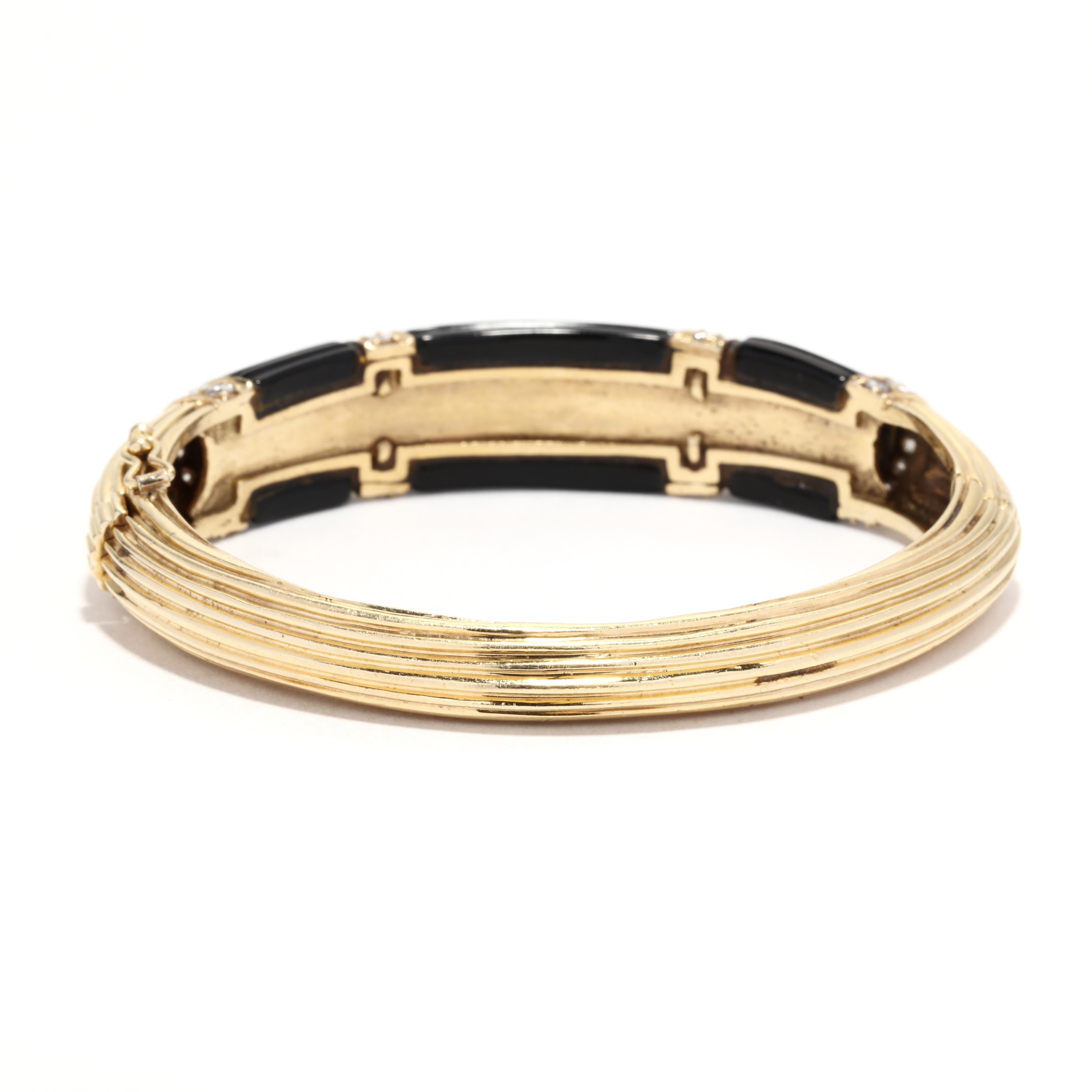 gold and black onyx bracelet