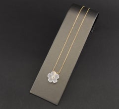 Diamond & Carved Rock Crystal Flower Blossom Necklace by Baumstein and Feder