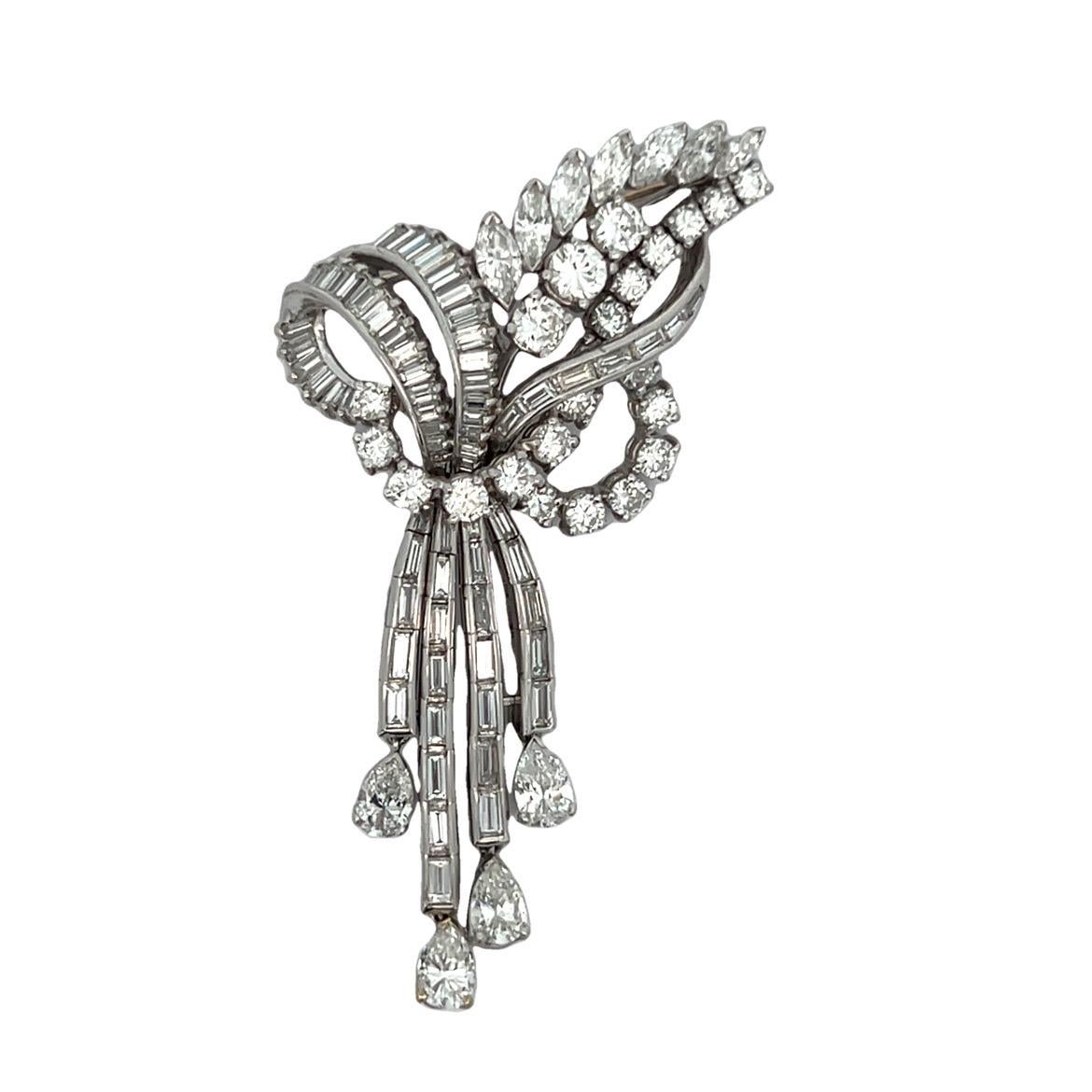 Diamond Cascade Brooch - image 10