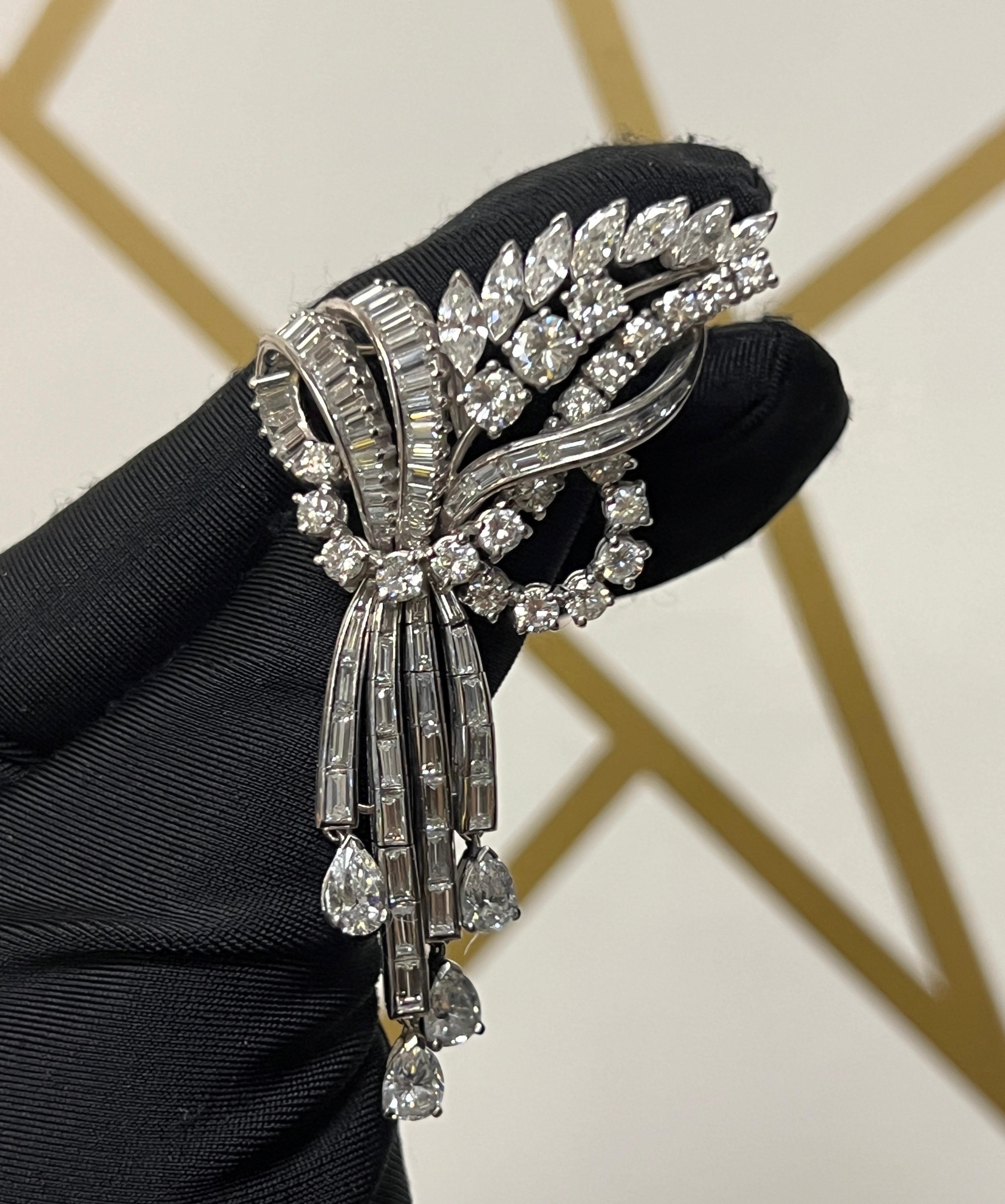 Diamond Cascade Brooch - image 2