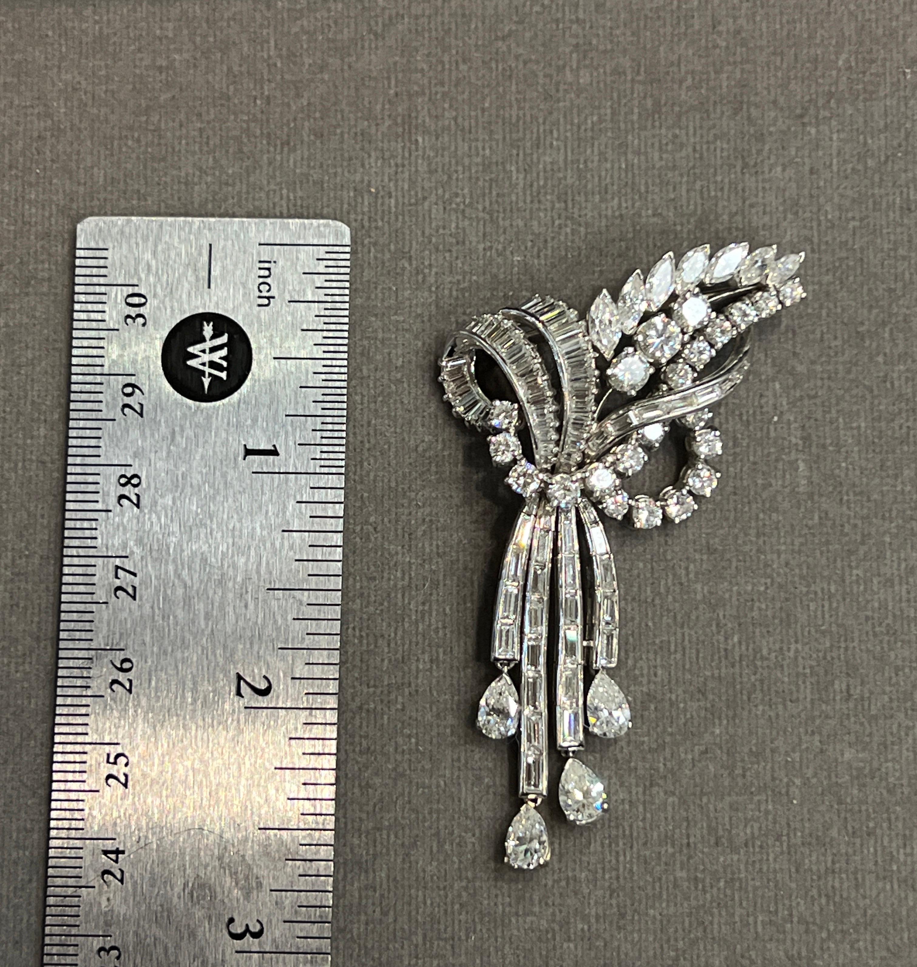 Diamond Cascade Brooch - image 4