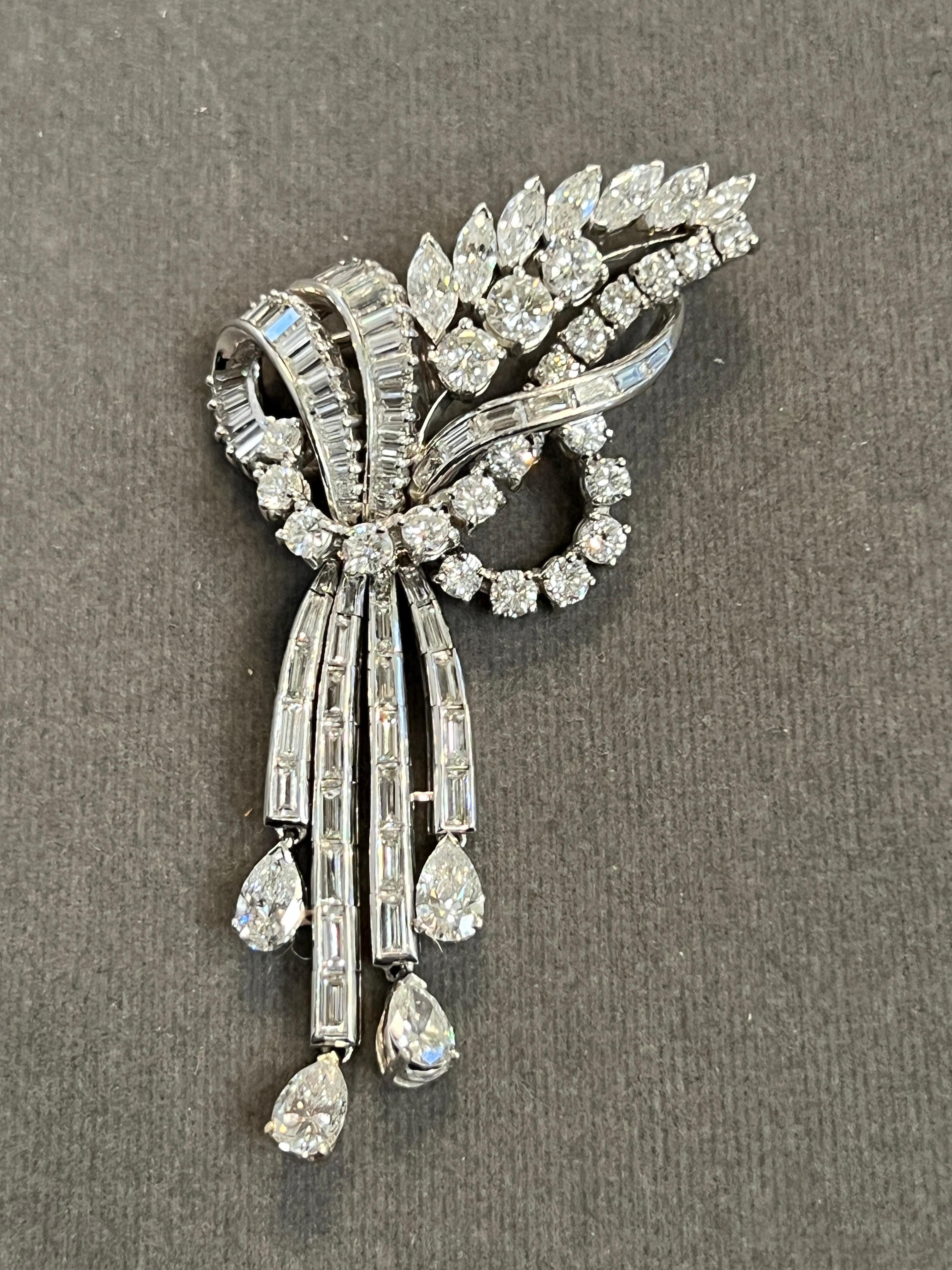 Diamond Cascade Brooch - image 5
