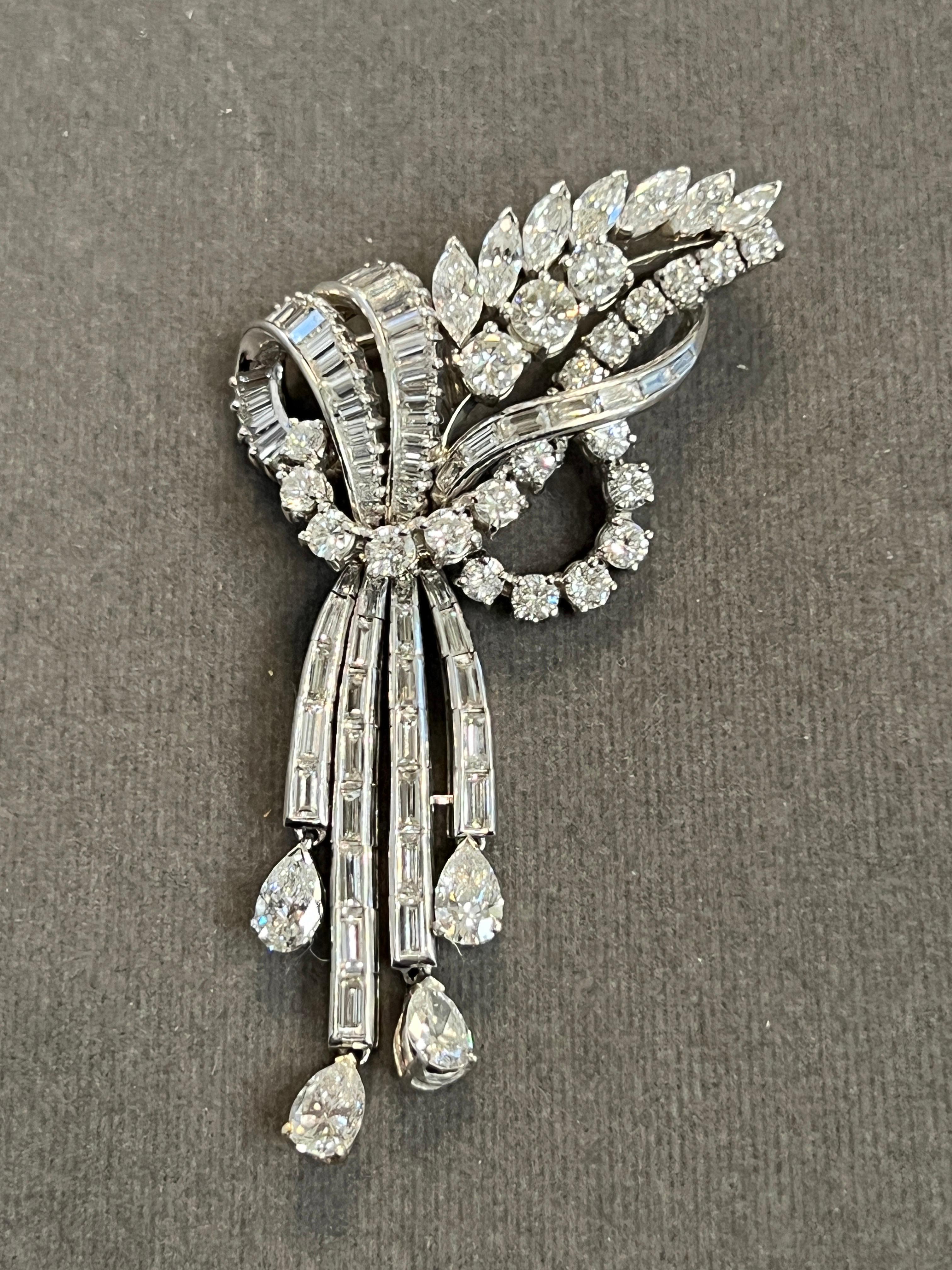 Diamond Cascade Brooch - image 6