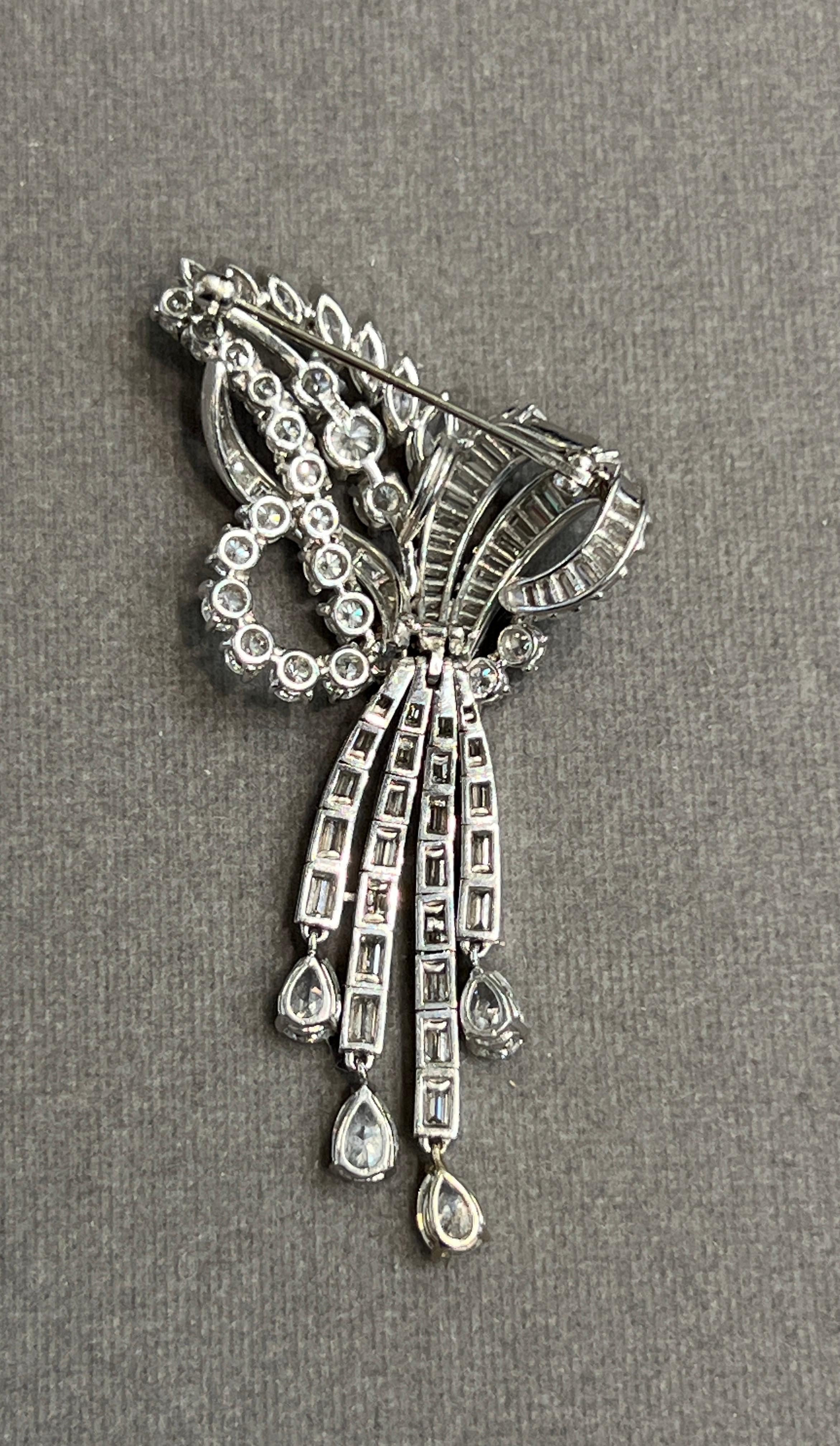 Diamond Cascade Brooch - image 7