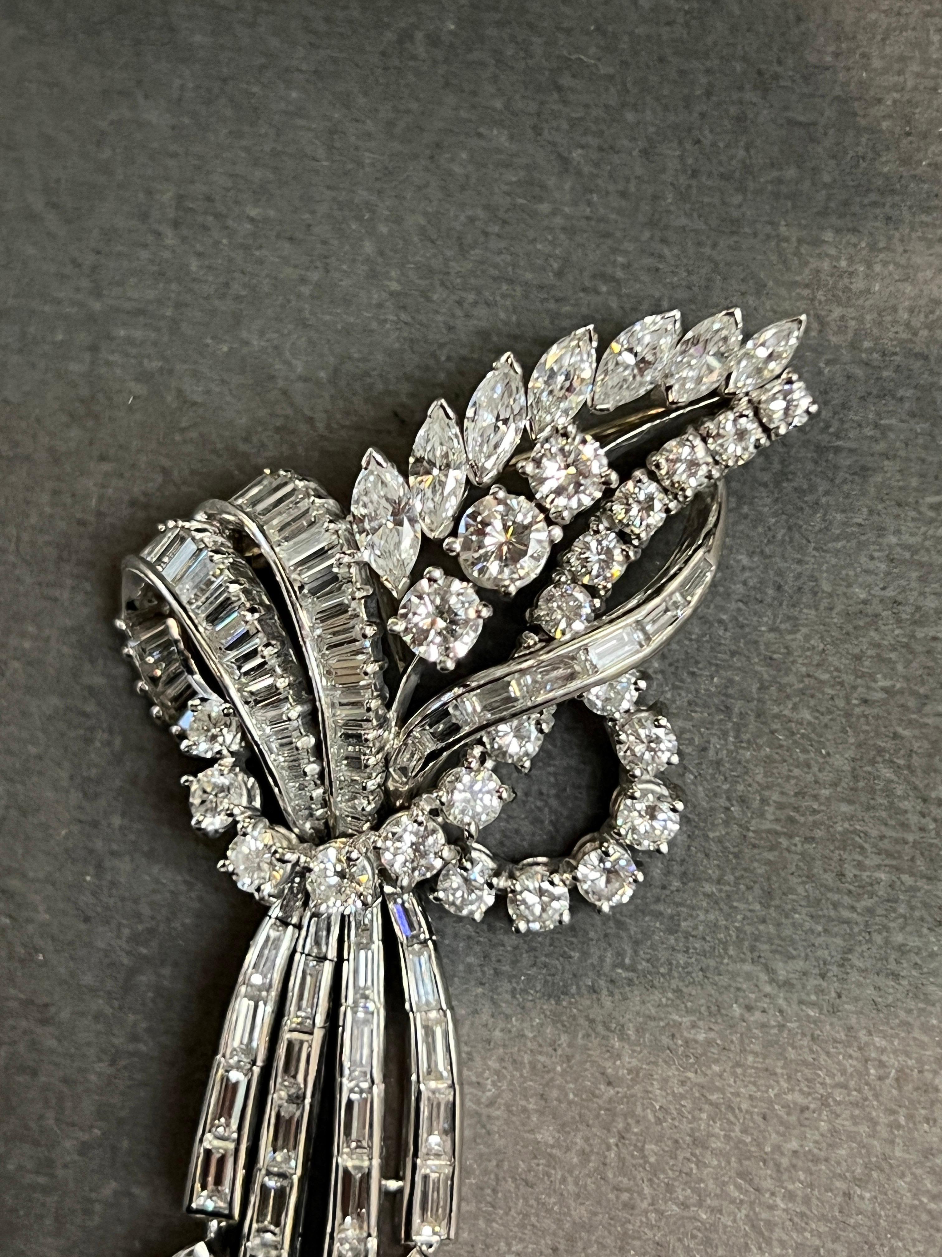 Diamond Cascade Brooch - image 8